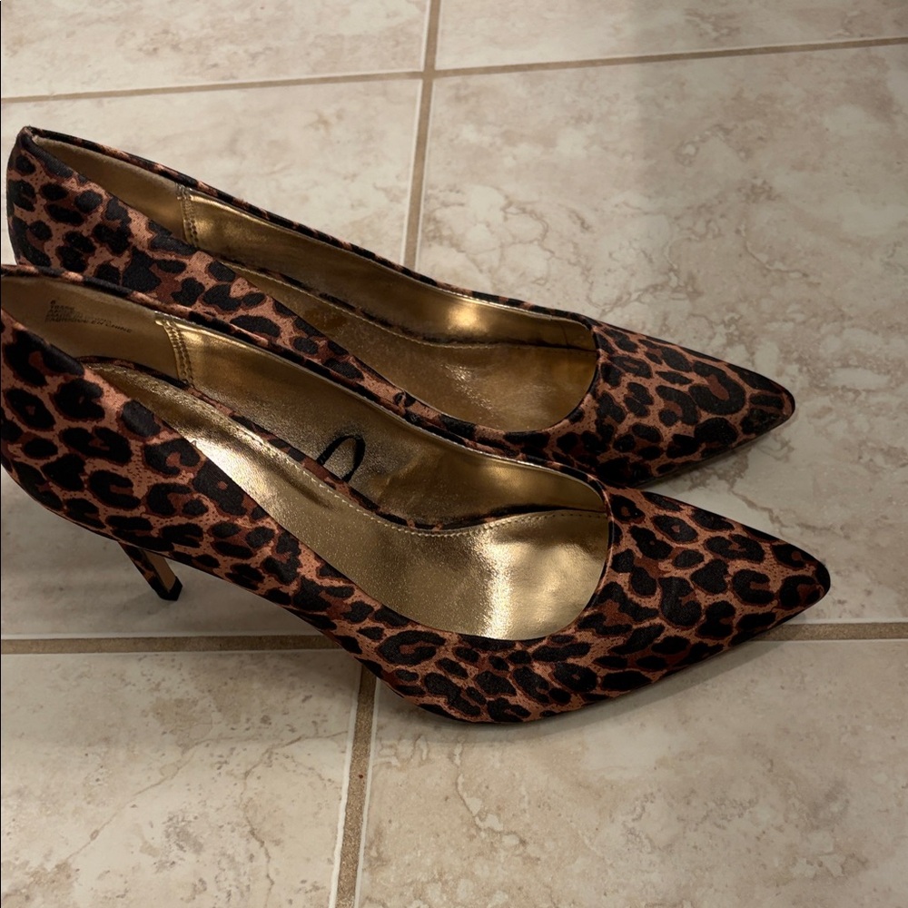 Sears Brown Leopard Print Women's Heels